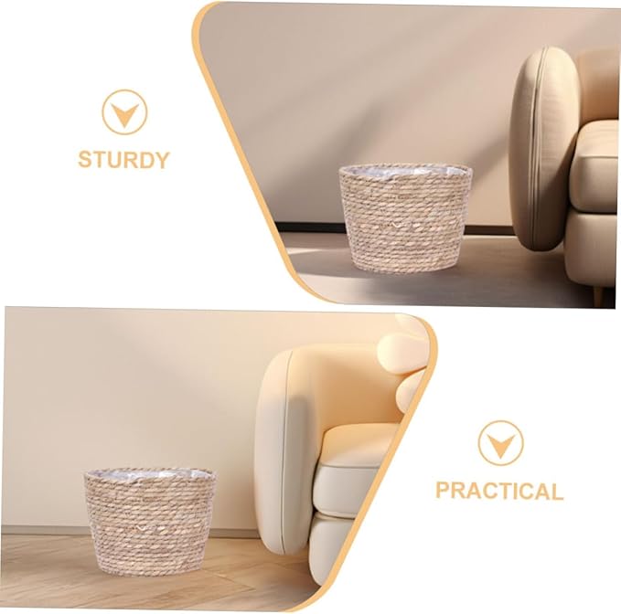 Large Storage Willow Flower Basket Seagrass Plant Basket Woven Planter for Plants