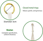 6pcs Macrame Hanging Baskets | Cotton Rope Hanging Basket for Plants | Boho Decorative Cotton Rope Hanging Basket for Flower Pots and Plants 80/90/100cm