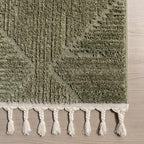 Nuloom Kerry Green, 6'7" x 9', Geometric, Soft and Cozy, High Traffic, Stain Resistant, Easy Clean, Durable Area Rug for Bedroom, Living Room, Dining Space, Den, Foyer, Entryway - color: Kerry Green, size: 6'7" x 9' (Rectangular)