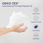 18x18 Pillow Inserts Set of 2 – Soft Hypoallergenic Square Pillow Inserts, Oeko-TEX Certified Virgin Fiber Filling, Machine Washable