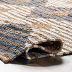 nuLOOM Hand Braided Marla Denim And Jute Diamonds Area Rug, 5x8, Off-white - color: Marla Off-white, size: 5' x 8' (Rectangular)