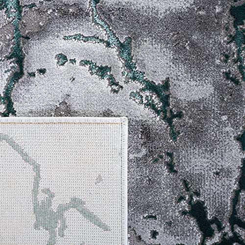 SAFAVIEH Craft Collection Runner Rug - 2'3" x 8', Grey & Green, Modern Abstract Design, Non-Shedding & Easy Care, Ideal for High Traffic Areas in Living Room, Bedroom (CFT877Y) - color: Grey/Green, size: 2'3" x 8' (Runner)