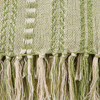 DII Braided Striped Decorative Throw Blanket, 50x60, Antique Green - color: Antique Green