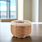 VICASKY Handwoven Woven Planter Basket Natural Indoor Outdoor Flower Pot Decorative Rattan Plant Pot for Boho Decor