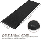 KMAT Kitchen Mat Cushioned Anti-Fatigue Waterproof Non-Slip Standing Mat Ergonomic Comfort Rug for Home,Office,Sink,Laundry,Desk 17.3" (W) x 60"(L),Black
