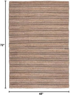 SAFAVIEH Natural Fiber Collection Accent Rug - 4' x 6', Black & Natural, Handmade Boho Farmhouse Rustic Jute & Cotton, Ideal for High Traffic Areas in Entryway, Living Room, Bedroom (NFB654Z)