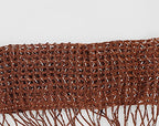 1x2 M Door String Curtain Rare Flat Silver Ribbon Thread Fringe Window Panel Room Divider Cute Strip Tassel for Wedding Coffee House Restaurant Parts, Dark Coffee - color: Dark Coffee
