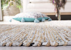 SAFAVIEH Vintage Leather Collection Runner Rug - 2'3" x 9', Silver, Handmade Boho Fringe Leather & Jute, Ideal for High Traffic Areas in Living Room, Bedroom (VTL203G)