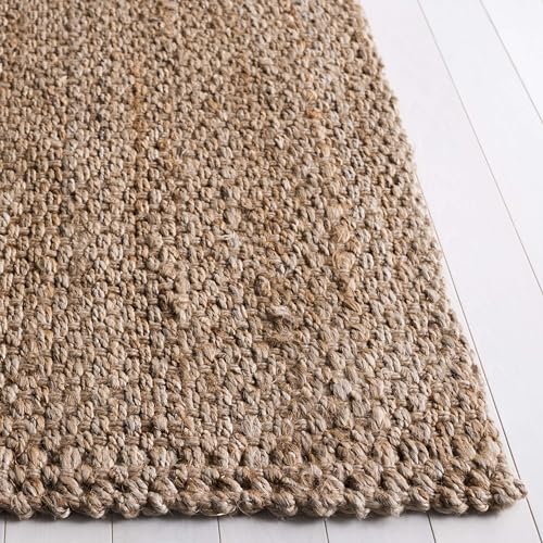 SAFAVIEH Natural Fiber Collection Area Rug - 6' Square, Natural, Handmade Jute, Ideal for The Living Room, Bedroom, Dining Room (NF402A-6SQ) - size: 6' x 6' (Square)