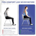 Seat Cushion Extra Large - Firm Memory Foam Chair Pad for Recliner, Wheelchair, Office Chair, Stadium, Bleacher, Car, Floor, Patio Furniture, Bariatric Overweight Users 19”x17”x3”
