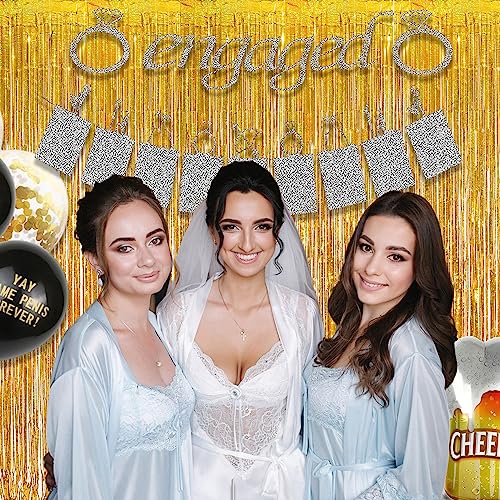 Gold Fringe Curtain Tinsel Backdrop - GREATRIL Foil Fringe Curtain Party Streamers for Prom 2026 NYE New Years Eve Birthdays Christmas Theme Party Decorations Pack of 2 - color: Gold