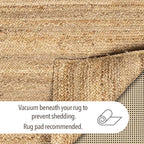 Chardin home Hand Woven Natural Jute Braided Rug – 2x8 Rectangula | Rustic Boho Farmhouse Style | Solid Natural Fiber Rug for Hallway, Entryway, Kitchen, Bedroom, Dining Room, Study, Office - size: 2' x 8' (Rectangular)