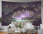EMMTEEY Horror Tapestry Halloween Tree 80X60 Inch Large Tapestry Wall Art Hanging Tapetries for Bedroom Living Room Dorm Décor