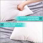 Throw Pillow Inserts (Set of 2, White), 16x16 Inches - Premium Cushion Fillers for Sofa, Bed, and Home Décor (16x16 Inch (Pack of 2))