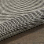 Nourison Home Positano Charcoal 2'2" x 12' Area Rug - Easy Clean, Non Shedding, Bed Room, Living Room, Dining Room, Kitchen (12' Runner) - color: Charcoal, size: 2'2" x 12' (Runner)