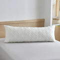 Body Pillow Shams 1 Pack, Body Size Pillowcases, Ivory, Soft Microfiber Geometric Boho Pillow Covers with Envelope Closure, 20x54 Inches (No Insert)