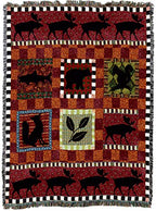 Pure Country Weavers Adirondack Lodge Blanket by Walter Robertson - Wildlife Lodge Cabin Gift Tapestry Throw Woven from Cotton - Made in The USA (72x54)