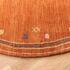 SAFAVIEH Himalaya Collection 6' Round Rust HIM563P Handmade Premium Wool Area Rug - color: Rust, size: 6' (Round)