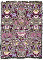 Pure Country Weavers William Morris Lodden Dianthus Blanket - Arts & Crafts - Gift Tapestry Throw Woven from Cotton - Made in the USA (72x54) - color: Dianthus, size: Large