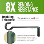 8 Inch 2 Pack Black Heavy Duty Outdoor Plant Hangers, Iron Hanging Plant Brackets for Hanging Plants Outside, Metal Plant Hooks Plant Wall Hooks for Hanging Lantern, Bird Feeder