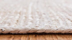Unique Loom Braided Jute Collection Area Rug - Dhaka (6' 1" x 9' Rectangle, White)