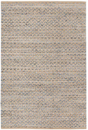 SAFAVIEH Area Rug 8x10 - Cape Cod Collection - Large - Blue & Natural, Handmade Braided Jute, Boho Design, Ideal for Living Room, Bedroom, Office, Dining Space (CAP305M) - color: Blue/Natural, size: 8' x 10' (Rectangular)