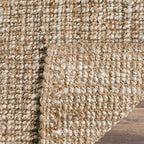 SAFAVIEH Area Rug 5x8 - Natural Fiber Collection - Natural & Ivory, Handmade Jute, Farmhouse Style, Chunky Textured Thick Pile (NF447N)