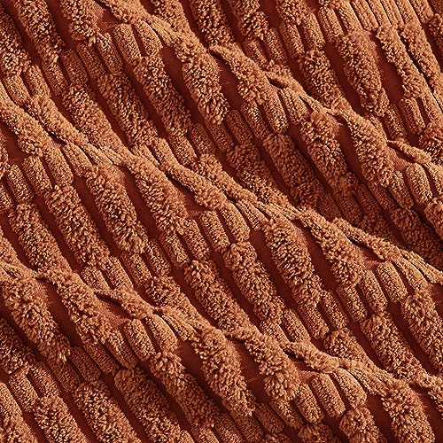 Fancy Homi Decorative Throw Pillow Covers for Bed Couch Bedroom Bench, Soft Corduroy Solid Pillow Case, Rustic Farmhouse Boho Room Decor,20" x 12" (Pack of 1),Rust - color: Rust, size: 20" x 12" (Pack of 1)