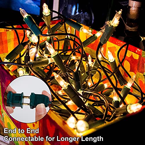 Christmas Lights, 150 Count 29 FT Christmas Mini String Lights, Green Wire Fairy Light, 120V UL Certified Connectable Xmas Tree Light for Patio, Holiday, Party, Outdoor Indoor Decoration, Warm White - color: Clear Warm White