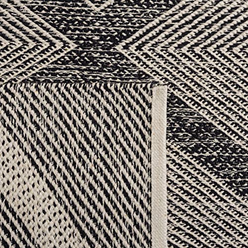 SAFAVIEH Montauk Collection Runner Rug - 2'3" x 11', Black, Handmade Cotton, Ideal for High Traffic Areas in Living Room, Bedroom (MTK821D) - color: Black, size: 2'3" x 11' (Runner)
