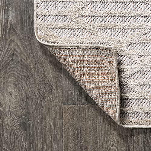 JONATHAN Y SBH105A-28 Ararat High-Low Pile Moroccan Diamond Modern Indoor Outdoor Area-Rug Bohemian Geometric Easy-Cleaning Bedroom Kitchen Backyard Patio Porch Non Shedding, 2 ft x 8 ft, Beige - color: Beige, size: 2' x 8' (Runner) (Pack of 2)
