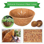 Riare 4 Pack 14 Inch Round Coco Liners Replacement, 100% Natural Coconut Coir Liners for Hanging Baskets, Garden Flower Vegetables Planter Pot, Window Box, Fence, Decks - size: 14inch