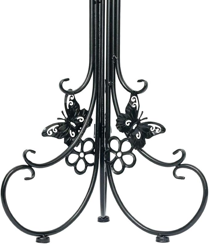 2 Pack Metal Potted Plant Stand Tall Flower Pot Stands Potted Holder Indoor Outdoor Decorative Plant Display Rack for Garden