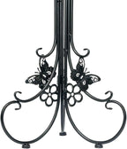 2 Pack Metal Potted Plant Stand Tall Flower Pot Stands Potted Holder Indoor Outdoor Decorative Plant Display Rack for Garden