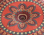 Bohemian Ethnic Futon Seat Cushion Floor Pillow,Round Thick Meditation Tatami Seat Cushion Balcony Bedroom Floor Cushion for Living Room D 50cm(20inch) - color: D