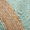 SAFAVIEH Natural Fiber Collection Area Rug - 2'6" x 4' Oval, Aqua Blue & Natural Brown, Handmade Jute, Braided Border Design (NF801A) - color: Aqua/Natural, size: 2'6" x 4' (Oval)