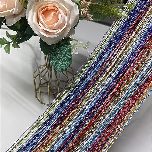 ave split Decorative Door String Curtain Wall Panel Fringe Window Room Divider Blind Divider Tassel Screen Home 100cm*200cm (Colorful18) - color: Colorful18