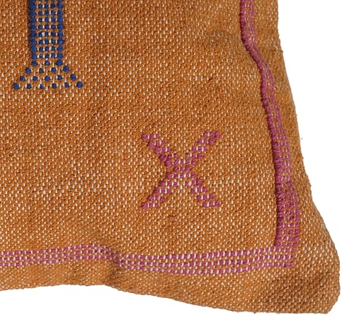 Indian Cotton Cushion Cover Sabra Kilim Pillow Cover Designer Decorative Sofa 18x18 Inche Handwoven Cushion Case for Farmhouse Home Decor Spring Decorative Pillow (Pattern 24) - color: Pattern 24