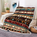 Western Throw Blankets, Southwestern Flannel Throw Blanket, Soft, Flannel, Warm, Geometric Pattern Blankets Decor Farmhouse Country Bed Blanket for Couch Bed Cover 50X60 Inch