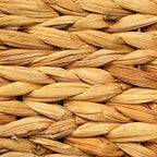 Household Essentials Wicker Stair Basket with Handles, Handwoven Water Hyacinth, Sits on Two Stairs, Lightweight, Natural - style: Water Hyacinth
