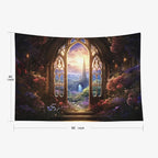 EMMTEEY Fantasy Large Tapestry Wall Hanging 80X60 Inch - Fairytale World Wall Art for Living Room Witchy Forest Backdrop for Dorm Classroom