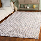 SAFAVIEH Area Rug 4x6 - Natural Fiber Collection - Natural & Blue, Handmade Jute & Wool, Ideal for Living Room, Bedroom, Dining Space (NFB225N) - color: Natural/Blue, size: 4' x 6' (Rectangular)