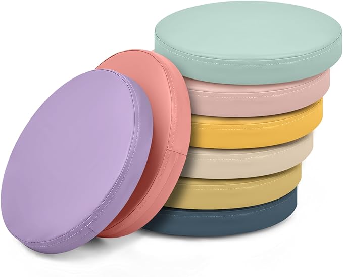 Juexica 8 Pcs Extra Thick Flexible Seating Floor Cushions Assorted Colored Floor Pillow Classroom Seat Cushions Soft Classroom Seating for Kids Learning Daycare School Chair(Hippie Boho)