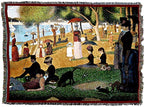 Pure Country Weavers A Sunday Afternoon on the Island of La Grande Jatte Blanket by Georges Seurat - Fine Art Gift Tapestry Throw Woven from Cotton - Made in the USA (72x54)