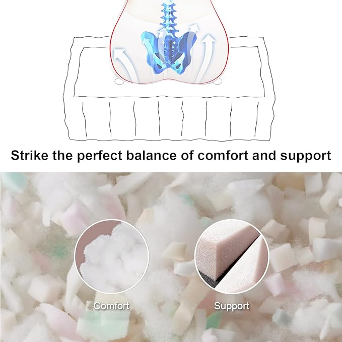 Square Floor Pillows, Large Floor Cushion for Adults Kids, Meditation Floor Pillow Seating Cushion with Shredded Memory Foam and Silk Wadding, 20"x20"x5" (Black, 2 Pack)