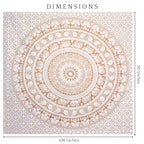 RAJRANG King Size Mandala Tapestry Golden for Bedroom and Living Room Wall Hanging Cotton Tapestries 90 x 108 Inches - color: Golden, size: 90"L x 108"W