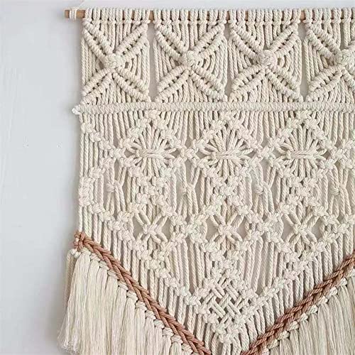 BMIDRUT Hanging Macrame Tapestry Dream Catchers Hand Woven Tapestries Boho Wall Art Decor Home Wall Decor Wall Pediment - size: 30"L x 18"W