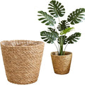 Home Decor Woven Straw Flower Pot Seagrass Planters Basket Garden Plant Pot Containers Wicker Rattan Vase Sundries Organizer Storage Bins for Indoor Outdoor Plants Vintage Decor