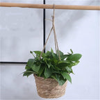 Garden Hanging Planter Storage Basket Jute Rope Woven Indoor Outdoor Flower Pot Holder Plant Hangers Home Decor