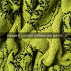 Dr. Seuss Grinch Holiday & Christmas Bedding Soft Cozy Chic Dreams Feather Knit Intarsia Throw Blanket, 50 in x 60 in, (Officially Licensed Product) by Franco Collectibles - color: Grinch, size: 50 in x 60 in
